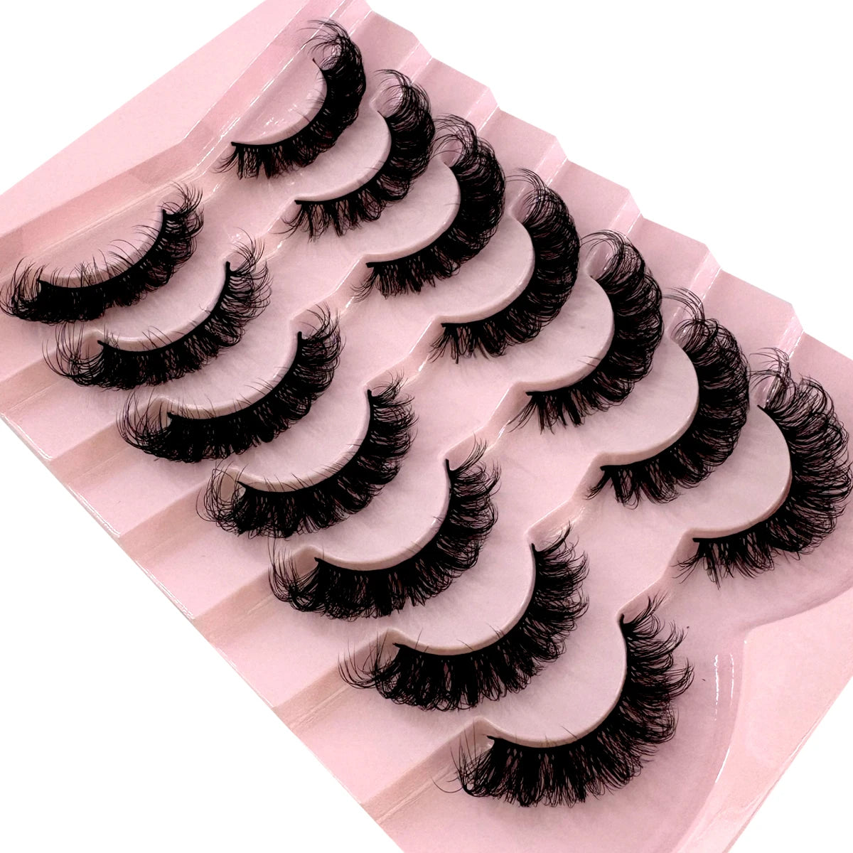 7 Pairs Russian Strip Lashes DD Curl Lashes Pack Fluffy False Lashes russian Lashes Pack Fluffy False Lashes russian extensions