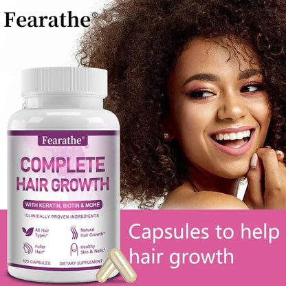 Premium Hair Growth for Men and Women - Hair Care Vitamins with Biotin and Keratin - Promotes Thicker, Healthier Hair Growth