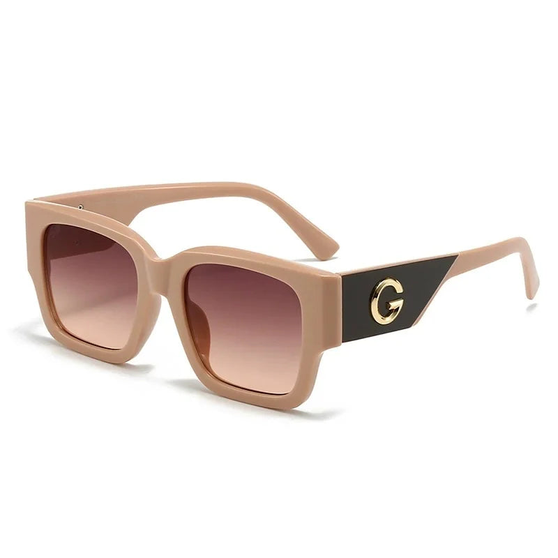 Cute G Brand Women Sunglasses Luxury Men Designer Glasses Square Stylish Unisex Fashion Eyewear UV400