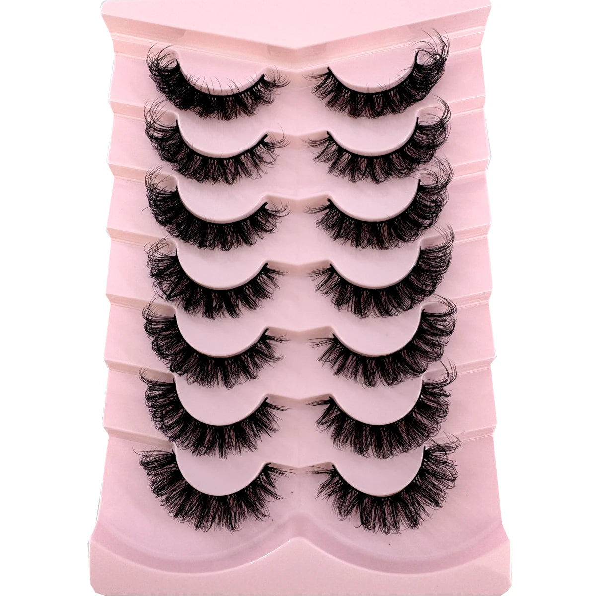 7 Pairs Russian Strip Lashes DD Curl Lashes Pack Fluffy False Lashes russian Lashes Pack Fluffy False Lashes russian extensions