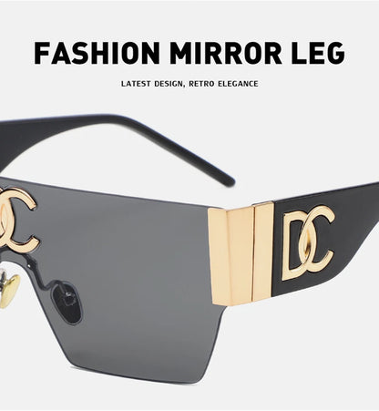 New 2024 Luxury Designer Square Sunglasses Women Fashion Trendy Punk Sun Glasses Ladies Gradient Shades Eyewear Oculos UV400