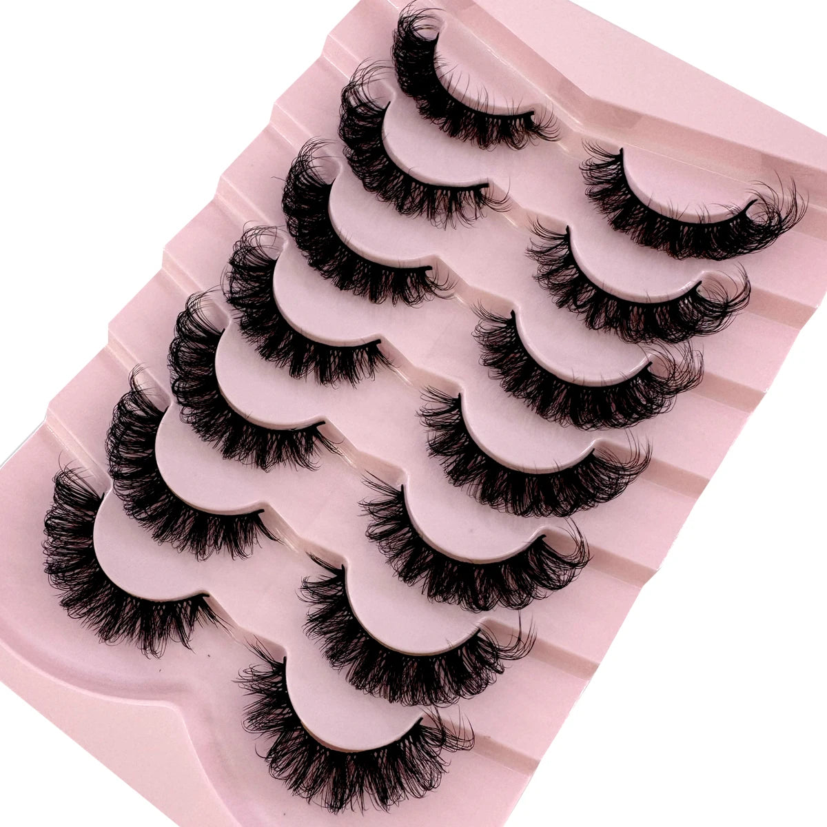 7 Pairs Russian Strip Lashes DD Curl Lashes Pack Fluffy False Lashes russian Lashes Pack Fluffy False Lashes russian extensions