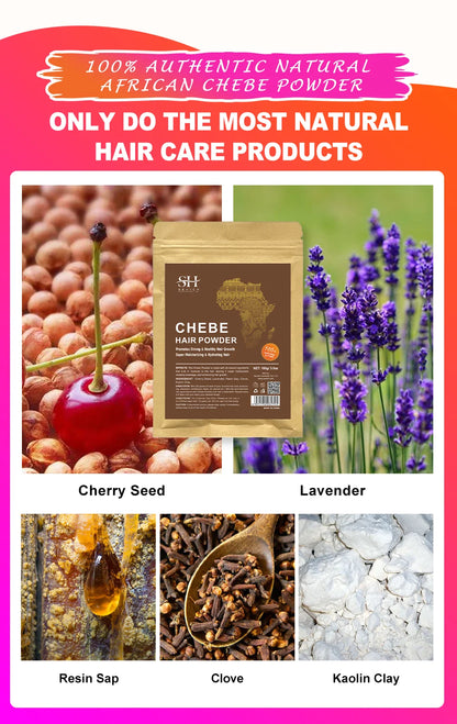 Sevich 100% Chebe Powder Effective Growthing Hair Improves Hair Density Nourishes Follicles Fast Regrowth Hair Product 100g
