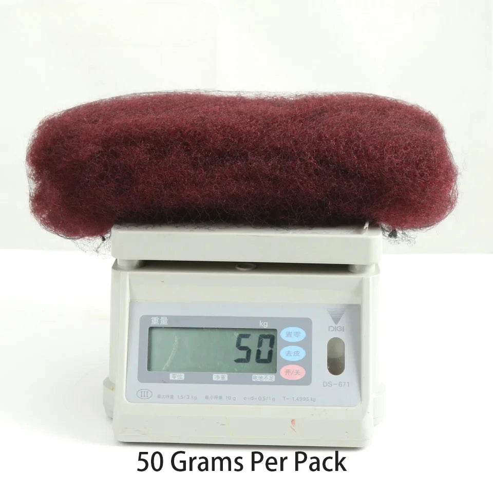 QVR Affordable Afro Kinky Bulk Human Hair 99J Burgundy Color For Braiding DreadLock – Natural Look, Soft Hair, Heat-Resistant