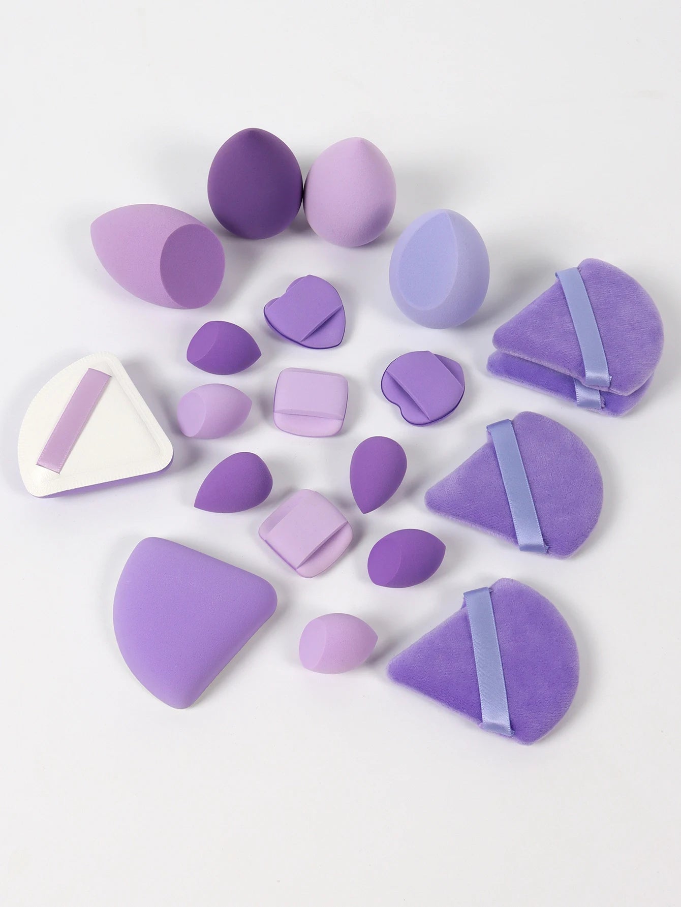 20 Pcs Pink Makeup Sponge and Makeup Puff Set Suitable for Face Cream and Powder Concealer Powder Makeup Machine