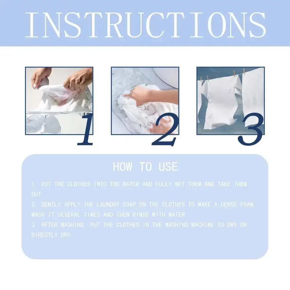 High Efficiency Clothes Cleaning Laundry Soap Bar Underwear Oil Stains Mildew Spots Remove Hand Protection Bleach Laundry Soap