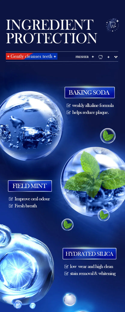 Baking Soda Probiotic Whitening Toothpaste To Remove Yellow Teeth Stains and White Teeth Removal Clean Teeth Fresh Mouth 300g