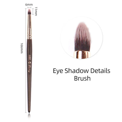 MyDestiny Full Series Professional Animal Hair Eye Makeup Brushes For Eyeshadow, Eyebrows, Eyeliner, Concealer, Lip Brush