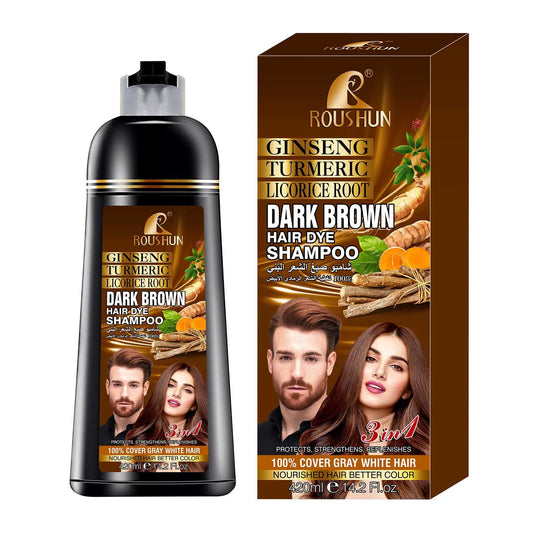Brown Hair Color Shampoo for Gray Hair Instant Hair Dye Shampoo Hair Coloring in Minutes Natural and Long lasting color Hair Dye