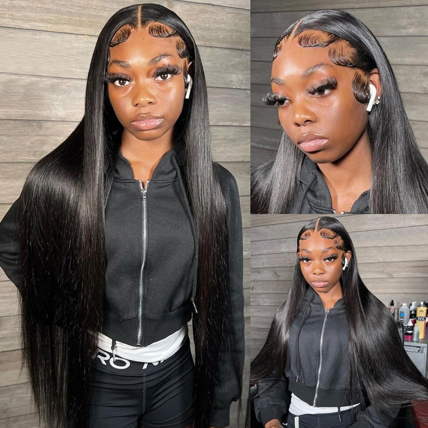 250 Density 13x4 HD Transparent Lace Front Human Hair Wigs 13x6 Straight Lace Frontal PrePlucked Brazilian Remy Wig For Women