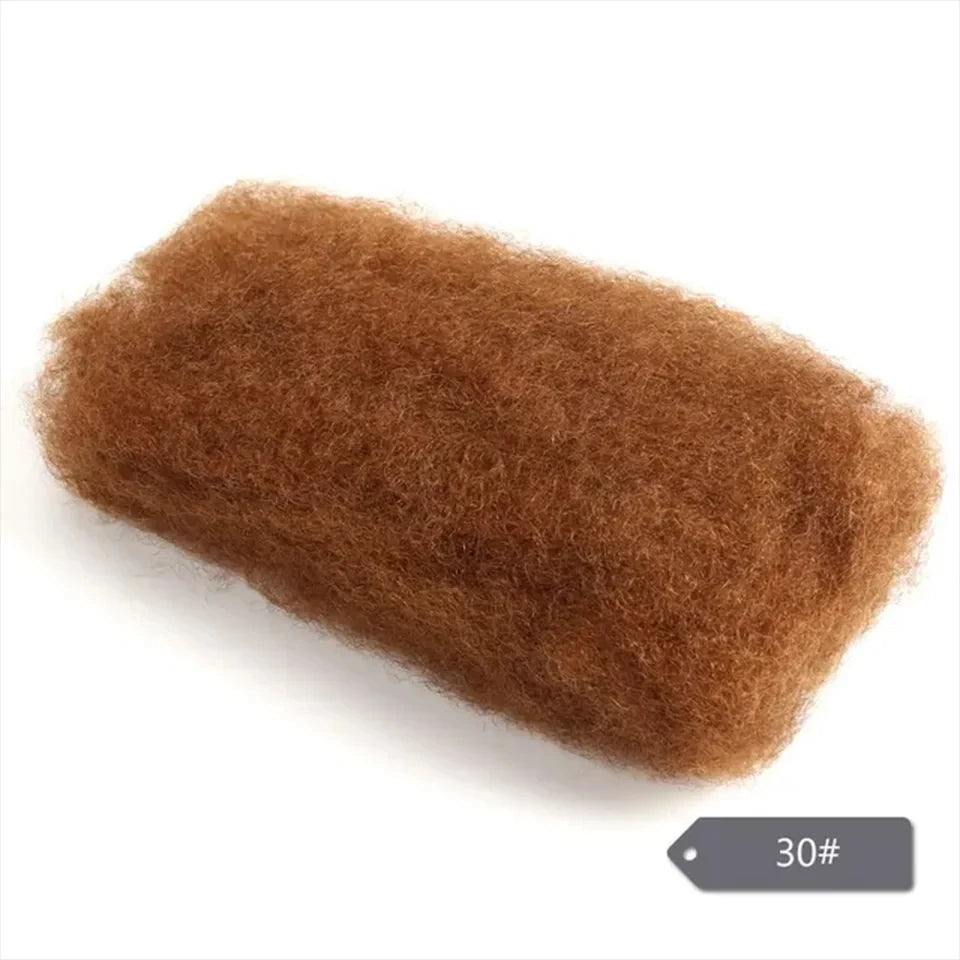 Soft and Lightweight Afro Kinky Bulk Hair – 100% Human Hair with Natural Texture, Comfortable & Long-Lasting Use 16A Virgin Hair