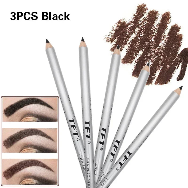 1/3pcs Eye Brow Pencil Waterproof Professional Women Eye Makeup Pen Easy Color Natural Black Brown Cosmetic Beauty Eyebrow Tool