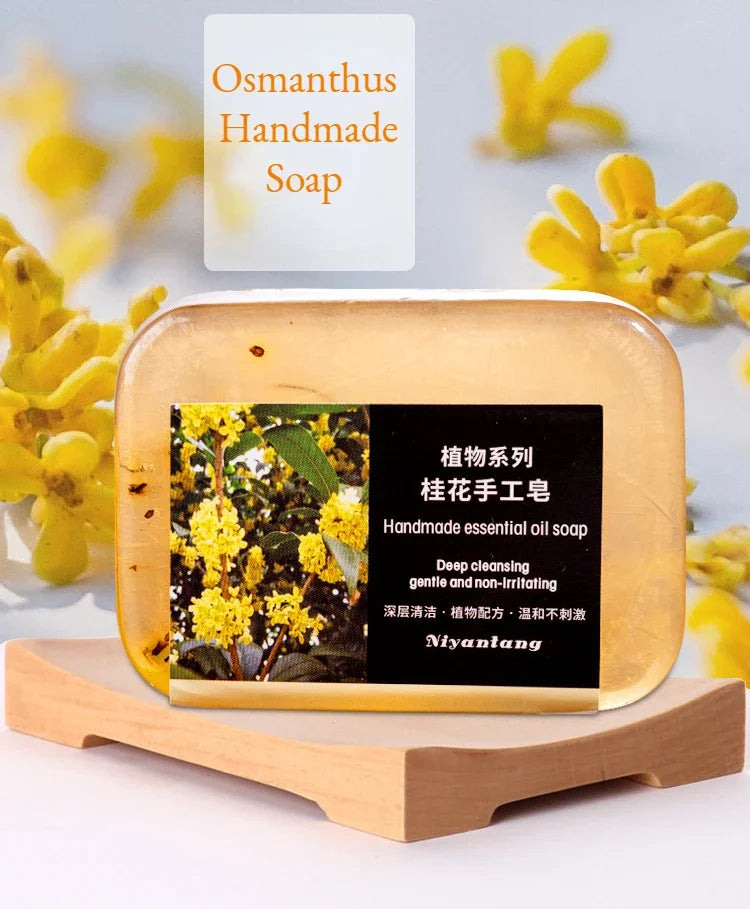 Handmade Plant Essential Oil Soap Natural Calendula , Marigold ,Lavender, Osmanthus Fragrans Soap Herbal Soap