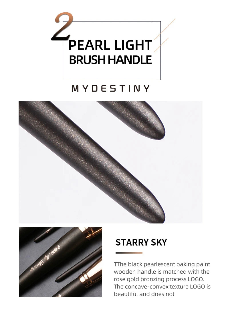 MyDestiny Full Series Professional Animal Hair Eye Makeup Brushes For Eyeshadow, Eyebrows, Eyeliner, Concealer, Lip Brush