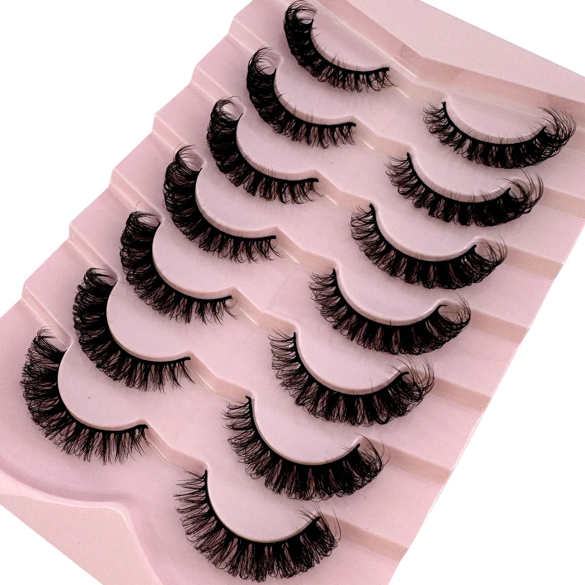 7 Pairs Russian Strip Lashes DD Curl Lashes Pack Fluffy False Lashes russian Lashes Pack Fluffy False Lashes russian extensions