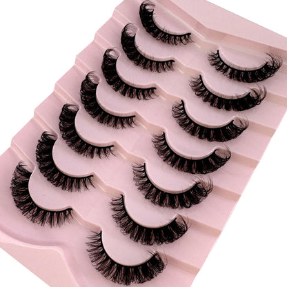 7 Pairs Russian Strip Lashes DD Curl Lashes Pack Fluffy False Lashes russian Lashes Pack Fluffy False Lashes russian extensions