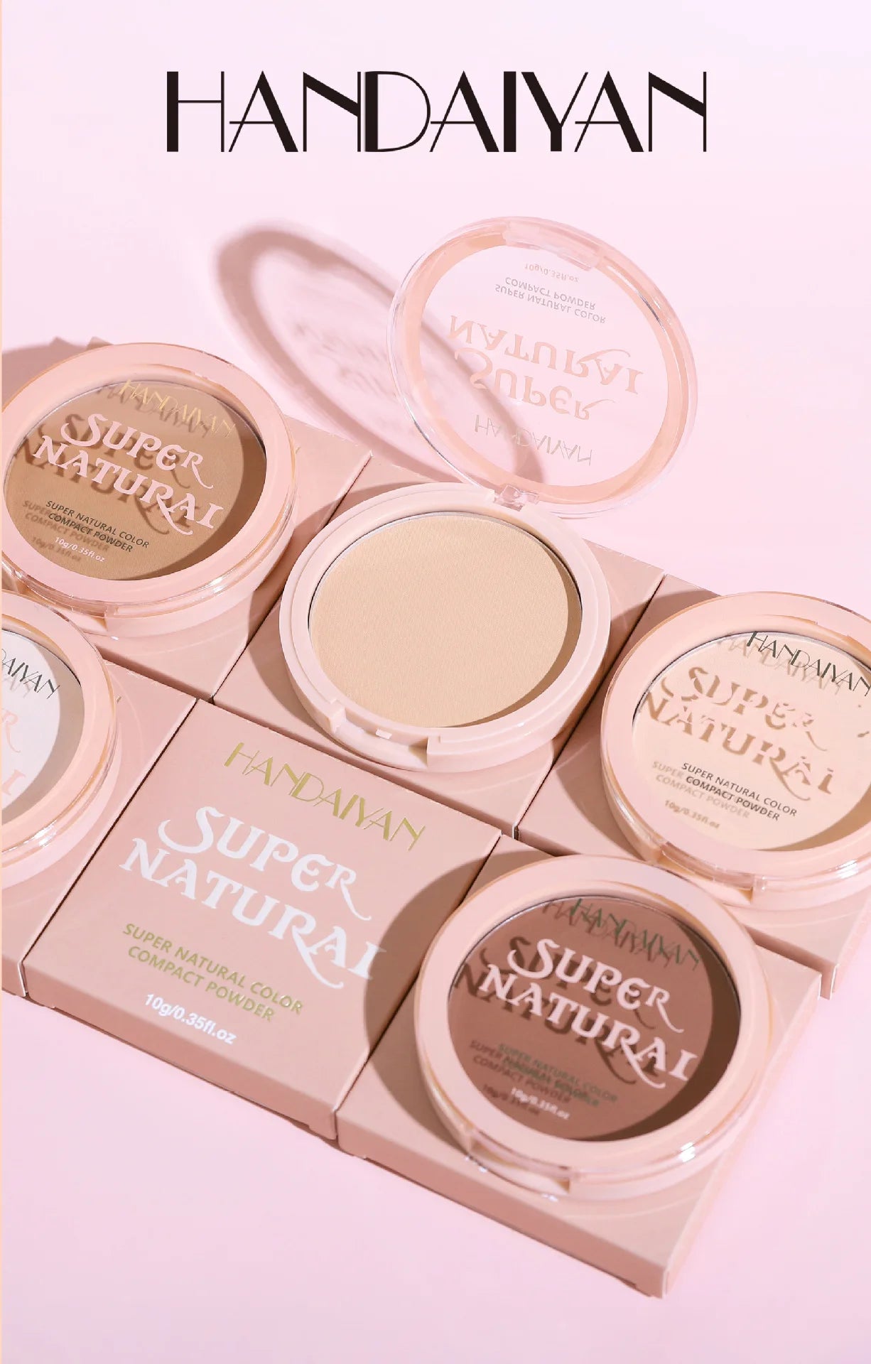 Face Setting Powder Cushion Long Lasting Oil-Control Pressed Foundations 8 Colors Matte Finish Concealer Makeup Pressed Powder