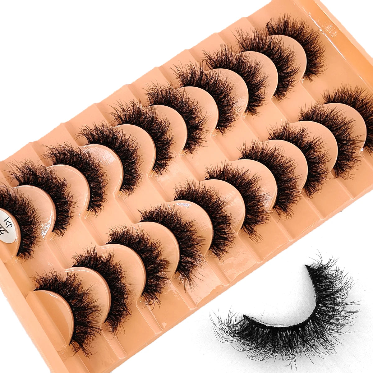 10Pairs 3D Mink Lashes Cilios Fluffy Soft Beauty Natural Short Mink Fake Eyelashes Classic Thick Reusable Makeup False Eyelashes