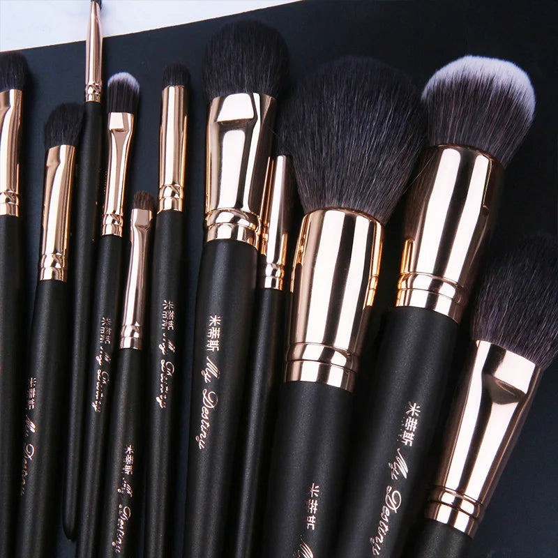 MyDestiny Full Series Professional Animal Hair Eye Makeup Brushes For Eyeshadow, Eyebrows, Eyeliner, Concealer, Lip Brush