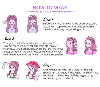 4A Afro Kinky Curly Wig With Bangs Human Hair 12/14 inch Short Curly Hair Wigs 180% Density Full Machine Made Natural For Women