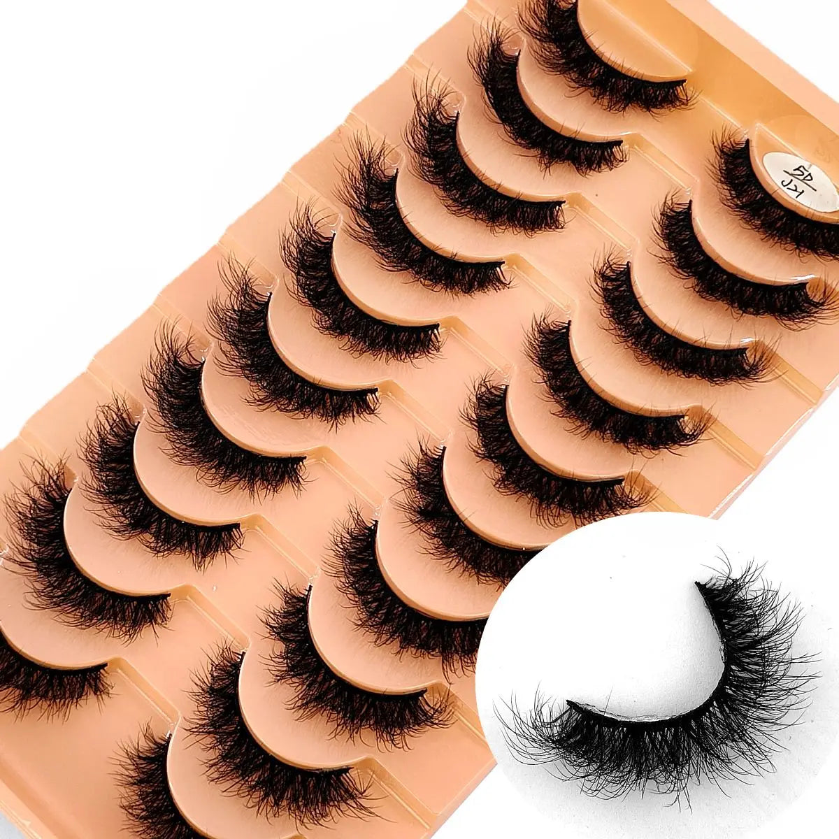 10Pairs 3D Mink Lashes Cilios Fluffy Soft Beauty Natural Short Mink Fake Eyelashes Classic Thick Reusable Makeup False Eyelashes