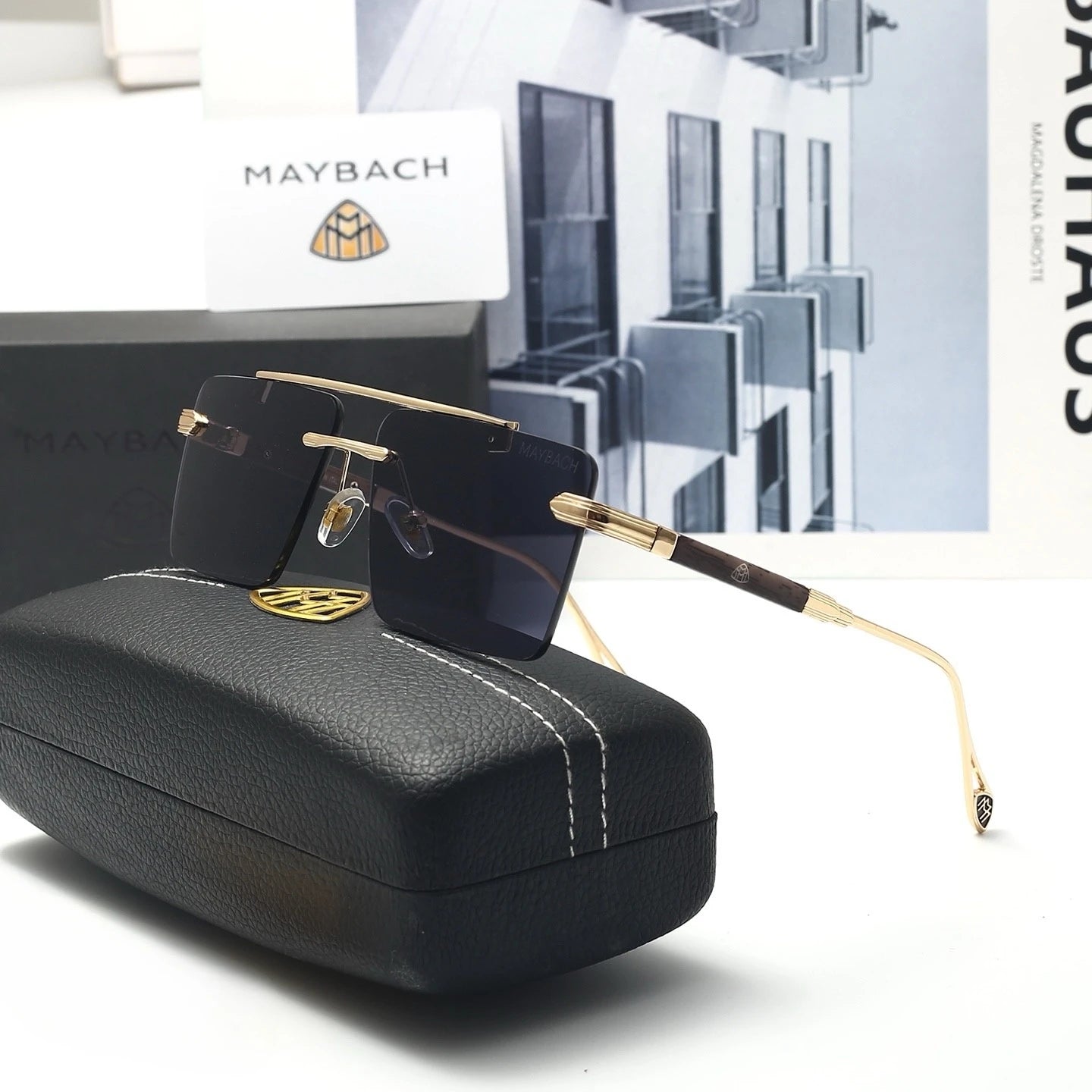 Car High End Frameless Sunglasses For Maybach S Class S450 S480 S500 S580 S600 S650 S680 GLS480 GLS600 Men Women Leisure Goggles