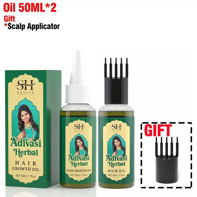Ayurvedic Hair Growth Oil India Adivasi Organic Hair Growth Serum Anti Hair Loss Fast Regrowth Thicken Oils Hair Growth Products