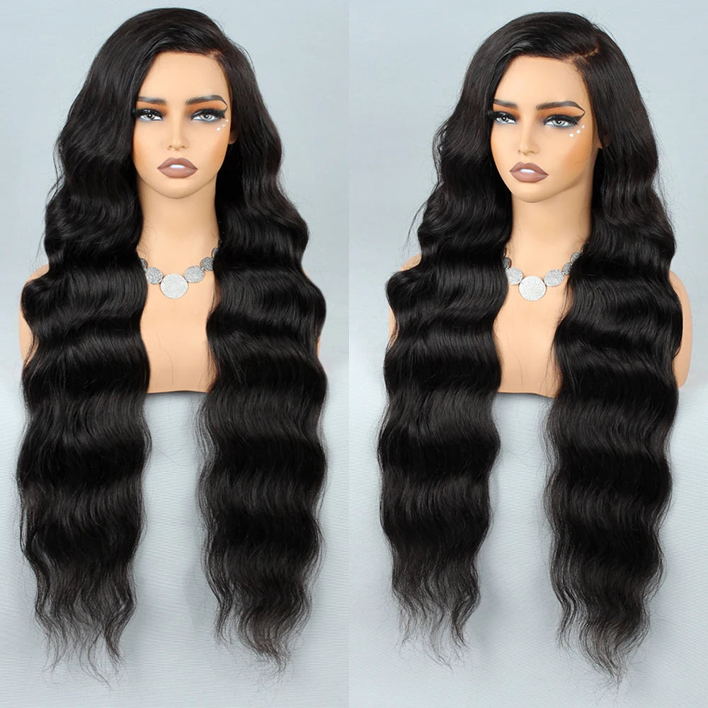 9x6 Wear and Go Glueless Wigs Human Hair Pre Plucked Pre Cut 1B/30 Highlight Ombre Lace Front Wigs Body Wave Human Hair Wigs