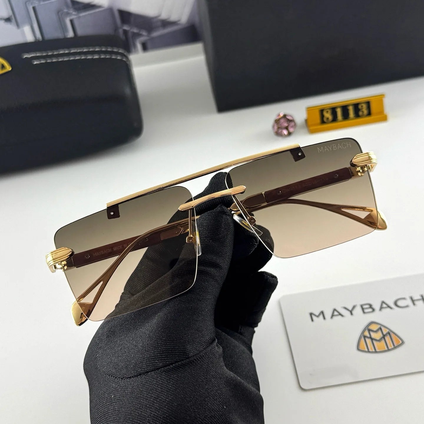 Car High End Frameless Sunglasses For Maybach S Class S450 S480 S500 S580 S600 S650 S680 GLS480 GLS600 Men Women Leisure Goggles