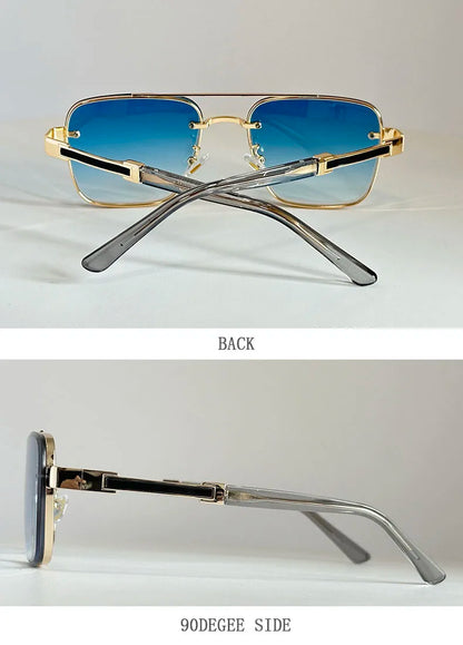 2025 New Square Sunglass Men Luxury Vacation Sunglasses Women Vintage Fashion Glasses Retro Shades Gafas De Sol Hombre Zonnebril