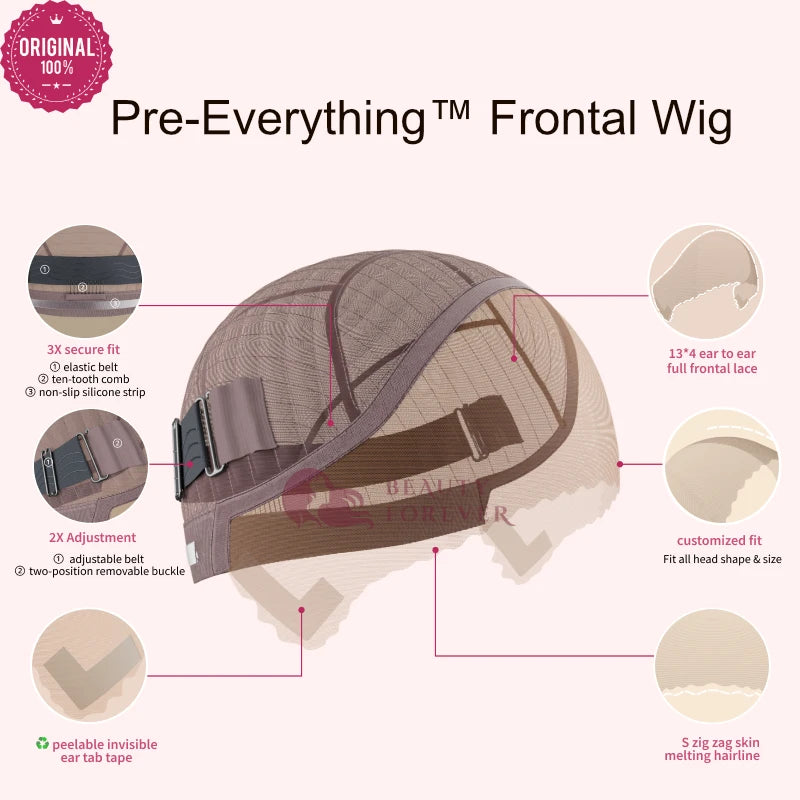 Beautyforever 3D Body Wave Bye Bye Knots Glueless Wig Human Hair Ready to Wear Lace Front Wig 100% Raw Human Hair Wig