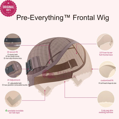 Beautyforever 3D Body Wave Bye Bye Knots Glueless Wig Human Hair Ready to Wear Lace Front Wig 100% Raw Human Hair Wig