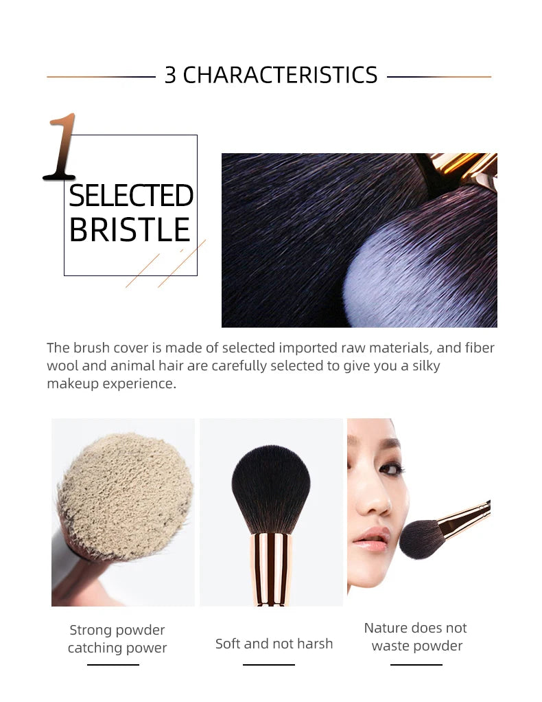 MyDestiny Full Series Professional Animal Hair Eye Makeup Brushes For Eyeshadow, Eyebrows, Eyeliner, Concealer, Lip Brush