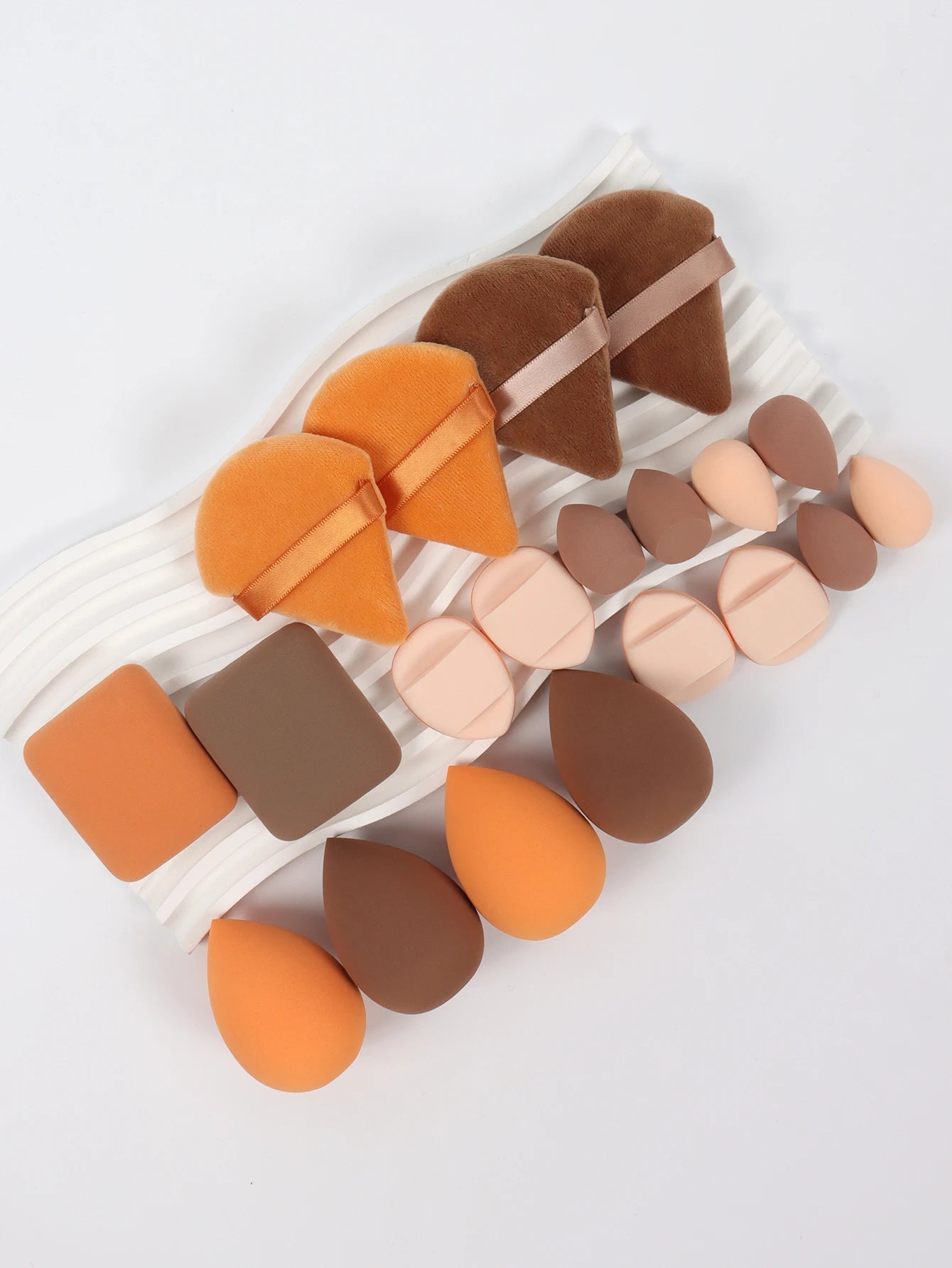 20 Pcs Pink Makeup Sponge and Makeup Puff Set Suitable for Face Cream and Powder Concealer Powder Makeup Machine