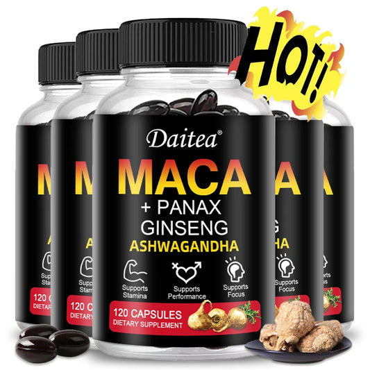 Mac A Root + Red Ginseng and Ashwagandha Extracts Help Support Energy, Endurance and Performance