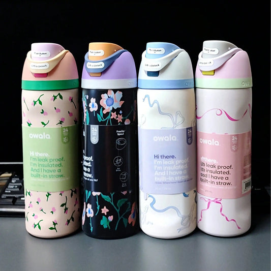 32 Oz Insulated Stainless Steel  Cup Water Bottle with Straw, BPA-Free Sports Water Bottle, Great for Travel