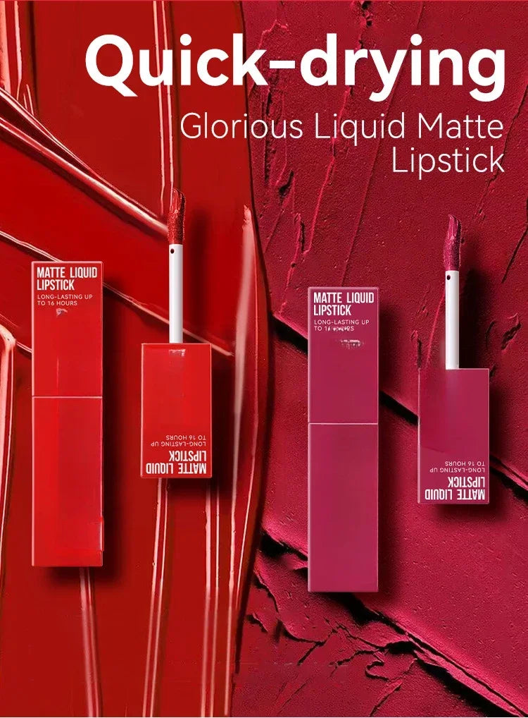 Cheap Matte Ink Liquid Lipstick Non-stick Cup Long Lasting Velvet Nude Lip Gloss Waterproof Lips Tint Waterproof Korean Make Up