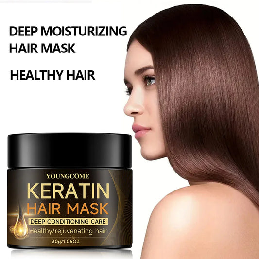 Keratin Hair Mask Professional  Repair Damaged Hair Restore Shine Hair Mask Promotes Hair Growth Fights Dandruff & Dry Scalp
