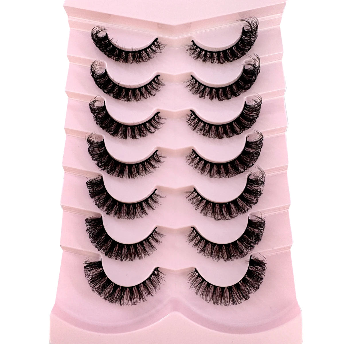 7 Pairs Russian Strip Lashes DD Curl Lashes Pack Fluffy False Lashes russian Lashes Pack Fluffy False Lashes russian extensions