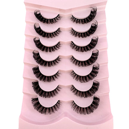 7 Pairs Russian Strip Lashes DD Curl Lashes Pack Fluffy False Lashes russian Lashes Pack Fluffy False Lashes russian extensions