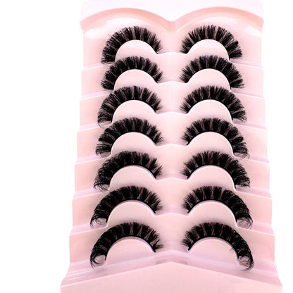 7 Pairs Russian Strip Lashes DD Curl Lashes Pack Fluffy False Lashes russian Lashes Pack Fluffy False Lashes russian extensions