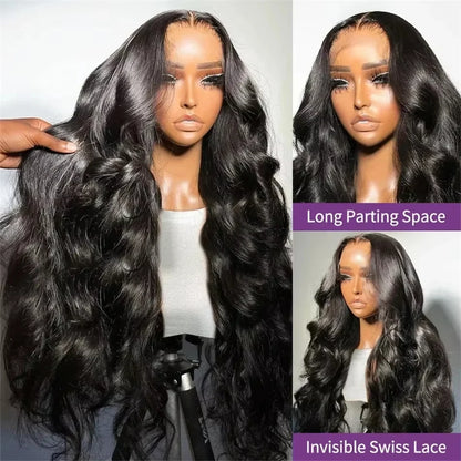 Natural color 13x6 lace front human hair wig body wave human hair wigs Brazilian Natural curly wigs For Black Women Daily Use