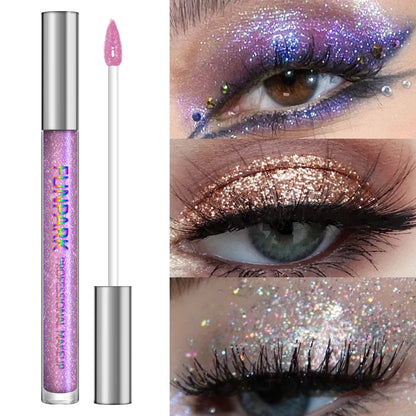 Glitter Liquid Eyeshadow, Silver Monochrome Tone, Waterproof Makeup Effect, Shimmer Pigment Eye Shadow Pallete Set