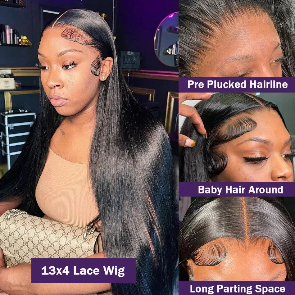 360 Lace Front Wigs Human Hair pre plucked Straight Lace Front Wigs Human Hair 13x4 Full Lace Human Hair Wigs For Black Women