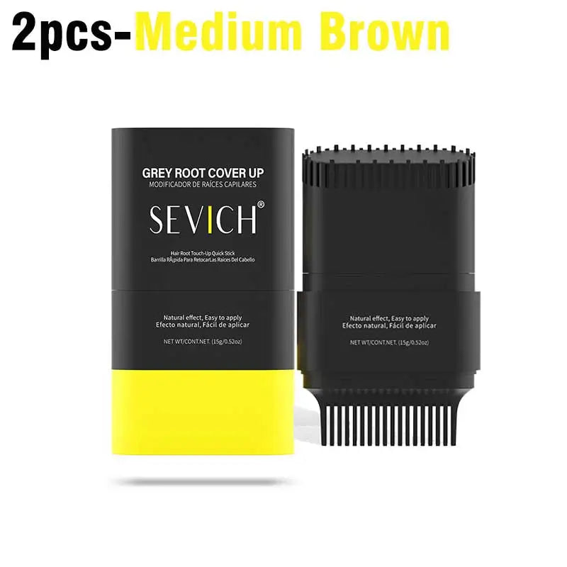 SEVICH 3 Colors Hair Coloring Stick Quickly Covers Gray White Hair Concealer Waterproof Hairline Instant Covering Hair Dye Stick