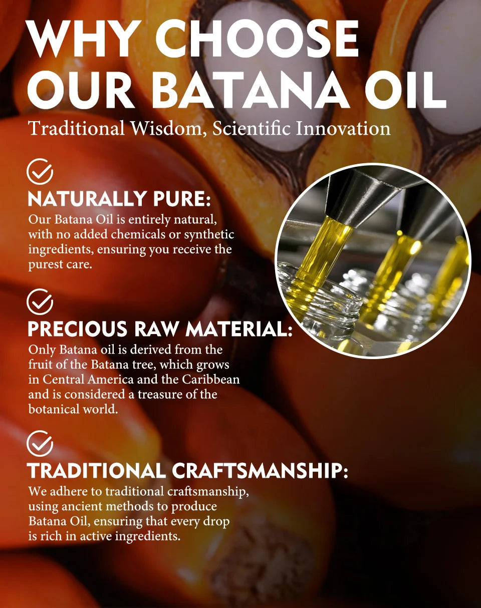 Natural 100% Pure Batana Oil For Hair Growth Butter Hair Mask Traction Alopecia Anti Hair Loss Baldness Treatment For Men Women