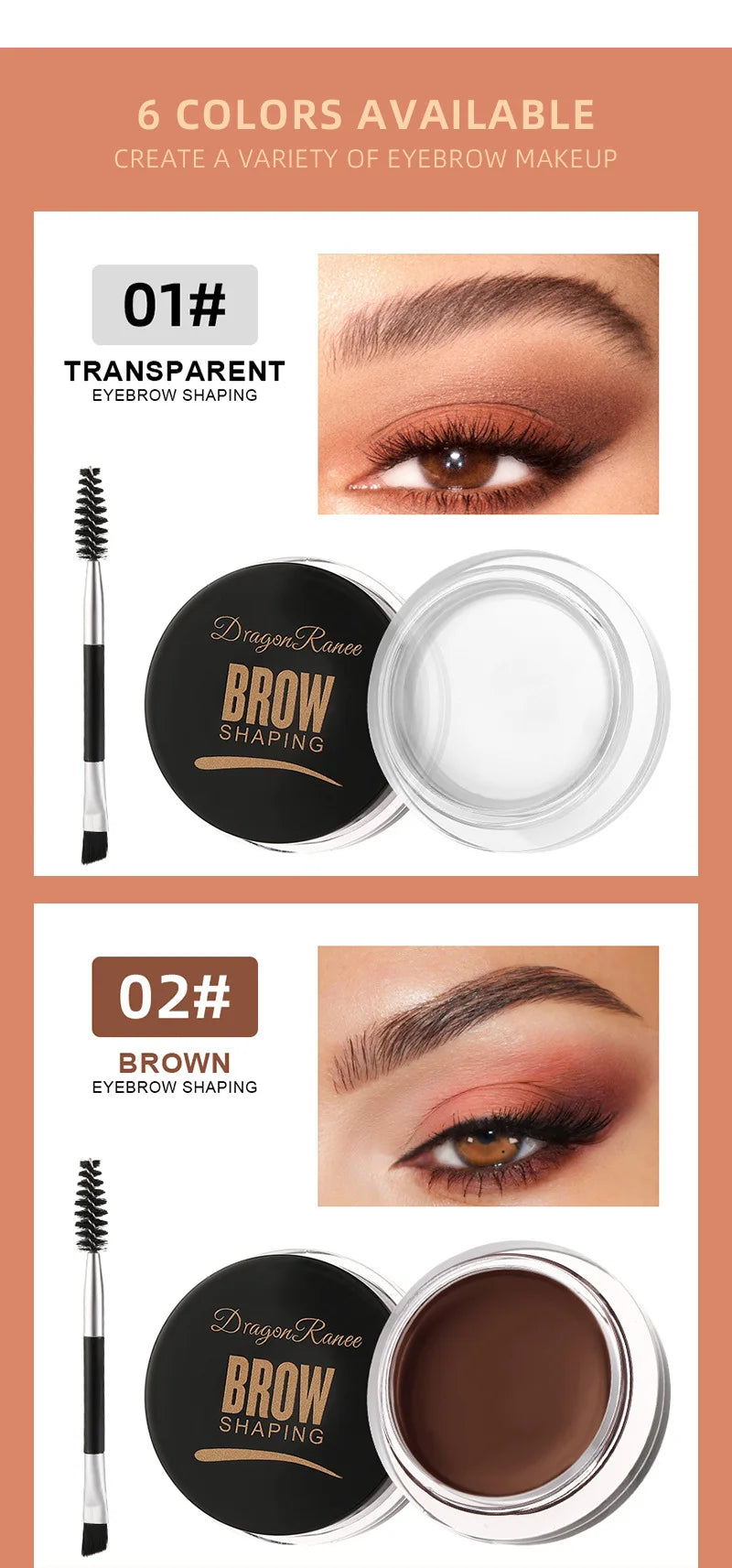 Matte Eyeliner Eyebrow Cream Gel Waterproof Long Lasting Contouring Brown Black Brow Cream Wild Eyebrows Cream Concealer