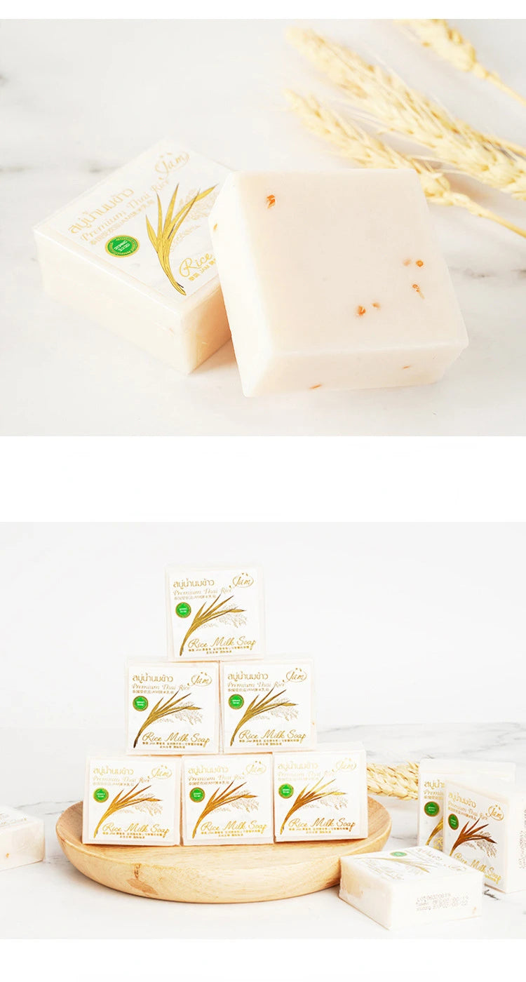 Handmade JAM Rice Milk Goat Milk Soap by K-Brother Thailand Whitening Skin Lightning Beauty Soap Wholesale