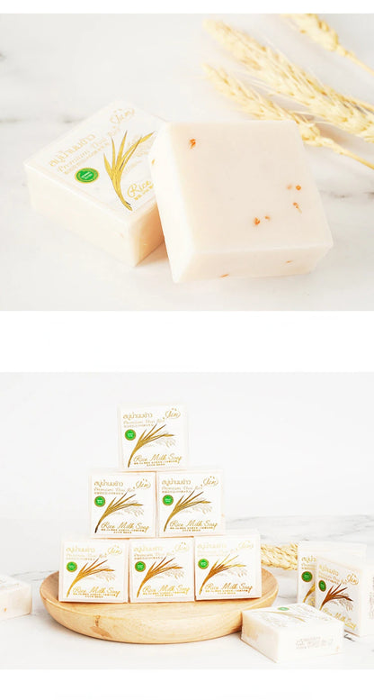 Handmade JAM Rice Milk Goat Milk Soap by K-Brother Thailand Whitening Skin Lightning Beauty Soap Wholesale