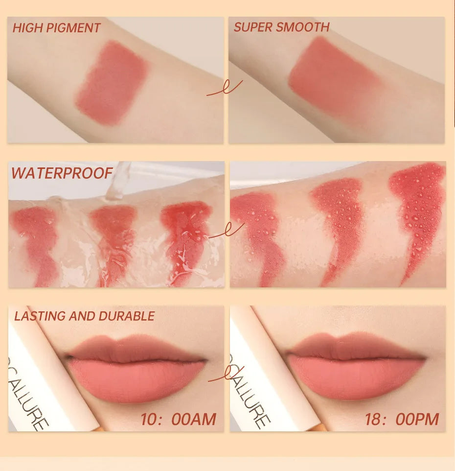 FOCALLURE Natural Matte Lipstick Waterproof Long-lasting Smooth Moisturizing Lip Balms Lightweight Lips Glaze Makeup Cosmetics